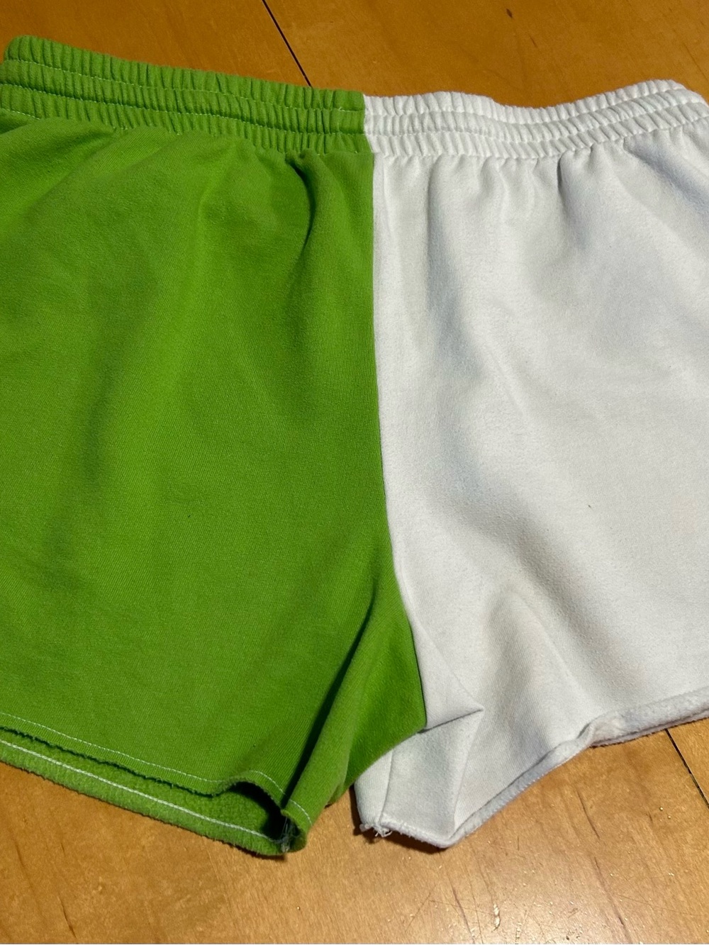 Nintendo Two-Tone White and Bright Green Athletic Shorts - Picture 2 of 5